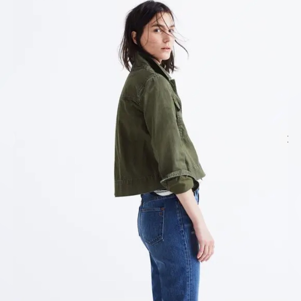 Madewell Khaki Cropped Jacket